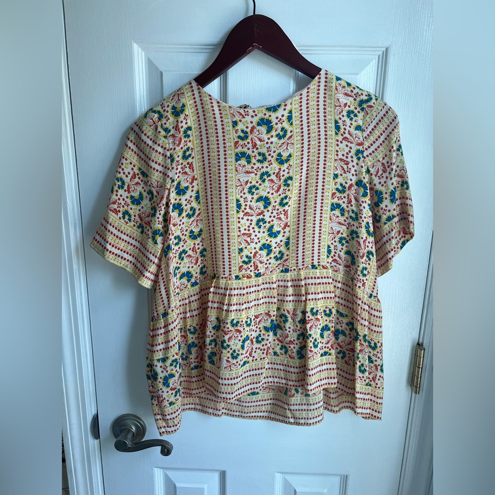 Anthropologie Lauren Moffatt Medium Silk Blouse
